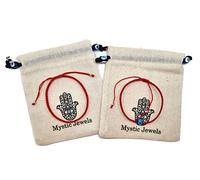 MYSTIC JEWELS by Dalia Bracciale 7 nodi Filo Rosso - Braccialetto di protezione e malocchio regolabile, amuleto fortuna, fatto a mano, unisex (Modello 4)