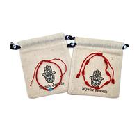 MYSTIC JEWELS by Dalia Bracciale 7 nodi Filo Rosso - Braccialetto di protezione e malocchio regolabile, amuleto fortuna, fatto a mano, unisex