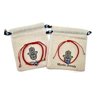 MYSTIC JEWELS by Dalia Bracciale 7 nodi Filo Rosso - Braccialetto di protezione e malocchio regolabile, amuleto fortuna, fatto a mano, unisex (Modello 6)