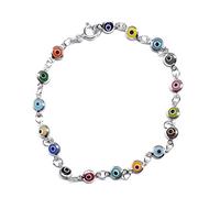 MYSTIC JEWELS By Dalia - Bracciale in argento contro il malocchio - 19 cm (Multicolore)