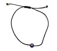 MYSTIC JEWELS by Dalia - Bracciale in filo rosso con occhio turco blu girevole, portafortuna… (Nero)