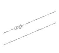 MYSTIC JEWELS By Dalia - Catena da donna in argento Sterling 925 rodiato forzato con diamanti da 1 mm, disponibile in 40,5 cm, 60.0 cm, Argento sterling, Nessuna pietra preziosa