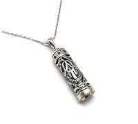 MYSTIC JEWELS by Dalia - Mezuzah con collana in argento sterling 925, Cristallo