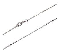 MYSTIC JEWELS - Catena Veneziana fine in argento sterling 925 con placcatura in rodio da donna, disponibile in 40, 45, 50, 55, 60, 70 cm, 40 a 70 cm, Argento, Nessuna pietra preziosa