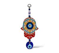 MYSTIC JEWELS - Hamsa della Mano di Fatima in Legno con Occhio Turco per buona Fortuna e energia in casa