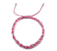 MYSTIC JEWELS - Kabbalah, Bracciale in filo colorato con sfere, amuleto, protezione dal malocchio, portafortuna… (Rosa)