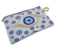 MYSTIC JEWELS - Portamonete per carte, chiavi - design Occhio per buona fortuna - Traditional (15 x 10 cm), modello 3, Portafogli