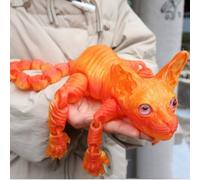 Mystic Meow - 3D Guardian Cat, 3D Printed Sphynx Cat Animals, Cats Birthday Decorations, Figurine Office Home Decor Cats Lover Gifts for Women, Unique Halloween Spooky Charming Black Statue(#E)