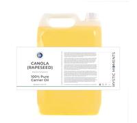 Mystic Moments | Canola (Raps) Olio vettore da 5 litri - Olio puro e naturale perfetto per capelli, viso, unghie, aromaterapia, massaggio e diluizione dell'olio vegano, privo di OGM