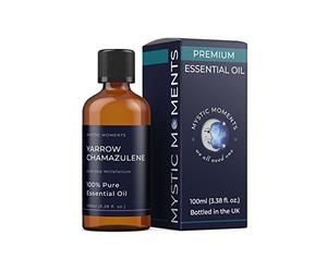 Mystic Moments | Yarrow chamazulene (blu) olio essenziale 100 ml - olio puro e naturale per diffusori, aromaterapia e massaggio miscele senza OGM vegano