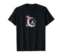 Mystic Moon - Cappello da Strega con Pipistrello Magico Celeste e Cristalli Maglietta