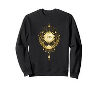 Mystic Moon Eye Boho Design - Celestial Line Art Felpa