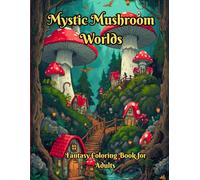 Mystic Mushroom Worlds - Fantasy Coloring Book for Adults: Whimsical Fungi Houses, Enchanted Forests & Magical Nature Scenes - Relaxing Line Art for Stress Relief and Creativity