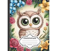 Mystic Owl Composition Notebook with Undated Monthly Calendars & Habit Trackers: Cottagecore Whimsical Fairy Tale Journal with College Ruled Lined Pages-Aesthetic Planner Gift for Students