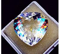 Mystic Quarzo a Forma di Pera 37.60 KT Certificato Loose Gemma Con Omaggio