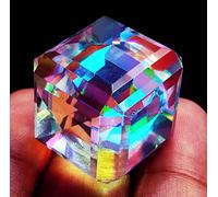 Mystic Quarzo Arcobaleno Colore 100 A 105 KT Cubo Loose Gemma Certificato L89