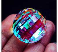 Mystic Quarzo Colorato Sfera 90 + KT Certificato Loose Gemma Con Omaggio ~P215