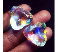 Mystic Quarzo Loose Gemma Tra 28 A 30 KT Certificato Paio Con Omaggio