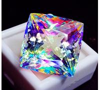 Mystic Quarzo Taglio Cushion 45 + KT 1 Pezzi Certificato Loose Gemma Con Omaggio