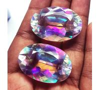 Mystic Quarzo Tra 40 A 50 KT Paio Certificato Loose Gemma Con Omaggio