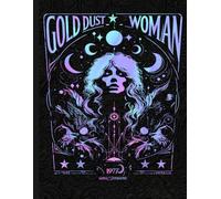 Mystic Retro Composition Notebook: Gold Dust Woman Aesthetic Journal for Students with Boho Rock Vibes Theme
