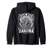 Mystic Sakura Bloom And Vanish Samurai Albero Felpa con Cappuccio