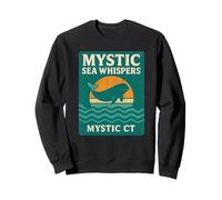 Mystic Sea Whispers Camicia Retro Balena Tramonto Oceano Mistico CT Felpa