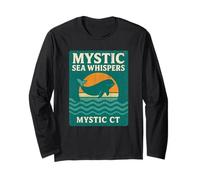Mystic Sea Whispers Camicia Retro Balena Tramonto Oceano Mistico CT Maglia a Manica