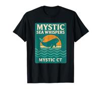 Mystic Sea Whispers Camicia Retro Balena Tramonto Oceano Mistico CT Maglietta