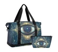 Mystic Tarot Astrological Eyes Travel Tote Bag Weekender Bag con tracolla regolabile per viaggi di lavoro impermeabile, Tarocchi astrologici mistici, 1 size