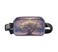 Mystic Tarro - Marsupio alla moda con albero della vita e astrologia, per donne, uomini, adolescenti, grande capacità, con cinghia regolabile, per viaggi, palestra, lavoro