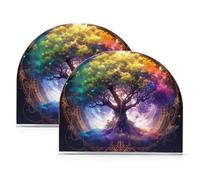 Mystic Tarro Viola Astrologia Acrilico Ringraziamento Portatovaglioli per Tavolo, Cucina autoportante Dispenser Tovagliolo Ristorante Home Decor