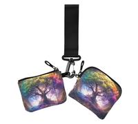 Mystic Tarro Viola astrologia Portamonete da donna porta carte Mini Fashion Organizzatori di denaro da donna con cinturino da polso per signora 2 confezioni, Mystic Tarro Purple astrologia, 1 size