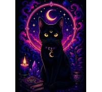 Mystical Black Cat Halloween Notebook: Spooky Journal for Back to School, Writing, Notes, School, Work & Everyday Use