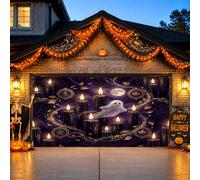 Mystical Candle and Ghost Scene Candles - Copertura per porta del garage