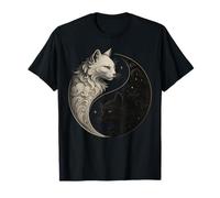 Mystical Cat Yin Yang Equilibrio spirituale Yoga Meditazione Maglietta
