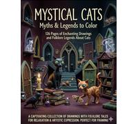 Mystical Cats: Myths & Legends To Color: A Captivating 127 Sheets Collection of Drawings With Folklore Tales For Relaxation & Artistic Expression