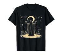 Mystical Celestial Night Ritual Wizard Maglietta