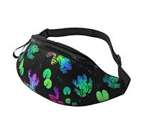 Mystical Colorful Frogs Borsa a tracolla Runner Piccolo Corsa Sport Sottile Alla moda Per Jogging Escursionismo Donna