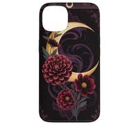 Mystical Crescent Moon e Floral Gothic Dark Botanical Custodia per iPhone 13