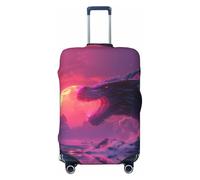 Mystical Dragon Under Moon - Copribagagli da viaggio elastico, 45-81 cm, Nero , M