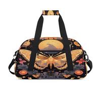 Mystical Etnico Fiore Farfalla Bambini Duffel Borse per Ragazze Ragazzi, Pernottamento Weekender Borsa Da Viaggio 24L Sport Palestra Duffel Bag Pratica Tote Carry Bag, Colore, (24L) UK, Organizer per