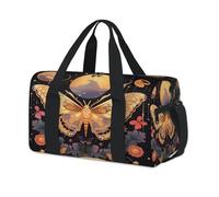 Mystical Etnico Fiore Farfalla Sport Duffel Borse per Bambini Ragazze Ragazzi Donne Uomini Pernottamento Weekender Borsa Da Viaggio Tote Carry Palestra Casual Duffel Borse