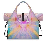 Mystical Eye Borsone sportivo per donne e uomini, borsa da notte con scomparto per scarpe, borsa a tracolla per yoga, palestra, viaggi, Colore, L, Organizer per borse