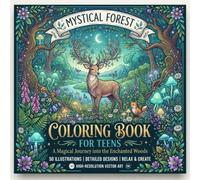 Mystical forest coloring book for Teens .: 50 Beautiful Pages of Forest Animals