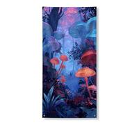 Mystical Fungo copertura per porta striscioni decorativi, vivace fantasia foresta decorazione per porta d'ingresso, per interni ed esterni, autunno autunno vacanze sfondo 91 x 182 cm