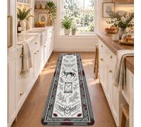 Mystical Gothic Wolf Skeleton Art Runner Tappeto 2x6 | Estetica gotica, tappeto passatoia ingresso, simboli esoterici, arredamento mistico, stile gotico accademico