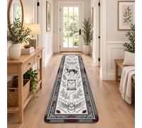 Mystical Gothic Wolf Skeleton Art Runner Tappeto 2x8 | Estetica gotica, tappeto passatoia ingresso, simboli esoterici, arredamento mistico, stile gotico accademico