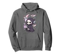 Mystical Grim Reaper, amante del caffè, pastello Nu Goth Felpa con Cappuccio