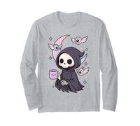 Mystical Grim Reaper, amante del caffè, pastello Nu Goth Maglia a Manica